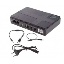 Мини UPS, источник бесперебойного питания для роутера, GPON, 12 000 мАч 36 W с переходниками и встроенном блоком питания от 220 V Мини UPS, источник бесперебойного питания для роутера, GPON, 12 000 мАч 36 W с переходниками и встроенном блоком питания от 220 V