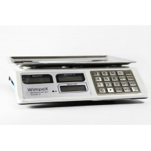 Весы торговые Wimpex 5004 , Metal 6V 6Aч , взвешивание до 50 кг , до 100 часов работы на заряде , с ручкой для переноски.