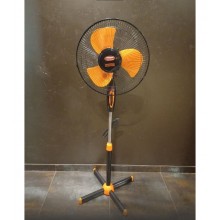 Вентилятор напольный Wimpex WX - 1611 чёрно - оранжевый с подсветкой .